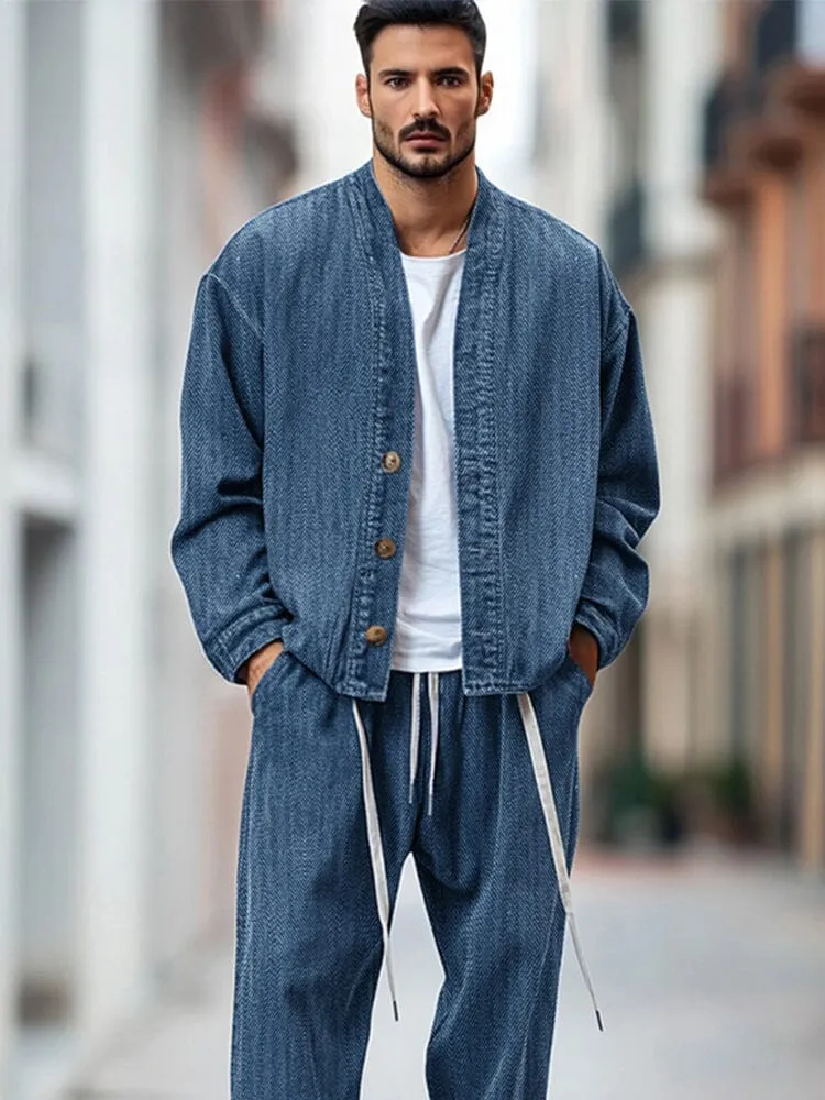 Casual 2-Piece Denim Jacket Set