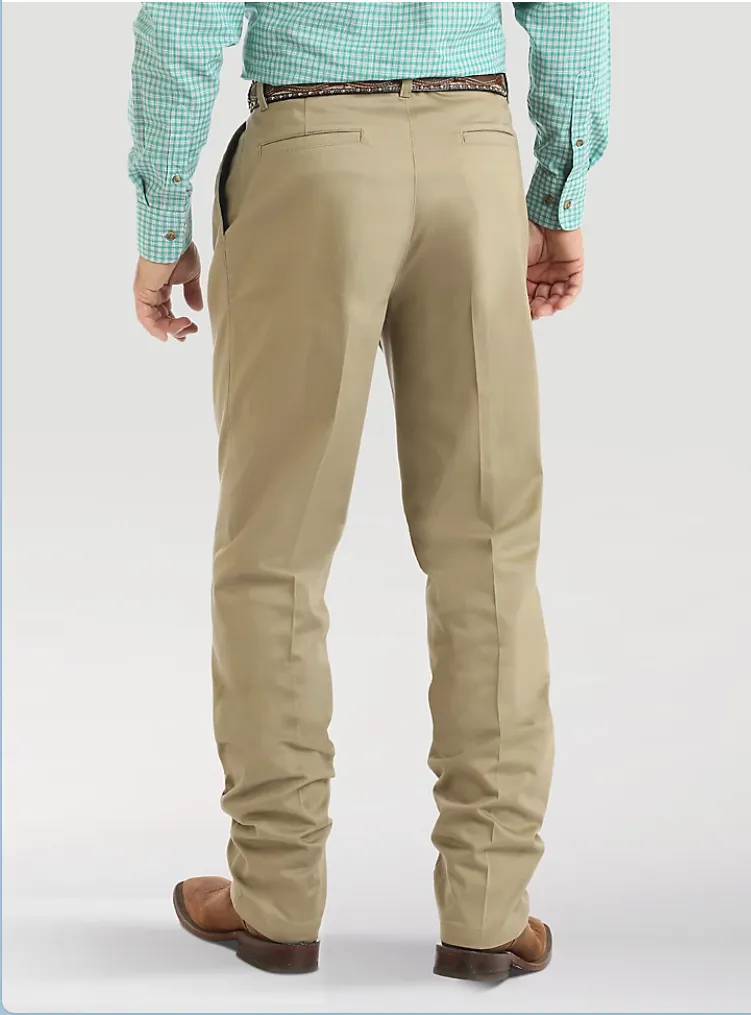 Wrangler Mens Pleated Front Casuals Khaki Style 00097KH